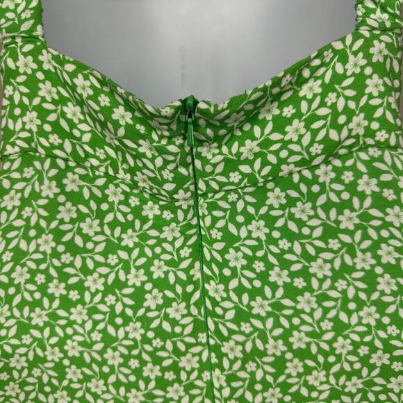 ASOS Plunge Maxi Dress in a Green Based Ditsy Floral Print - Size 10 - Picture 7 of 11